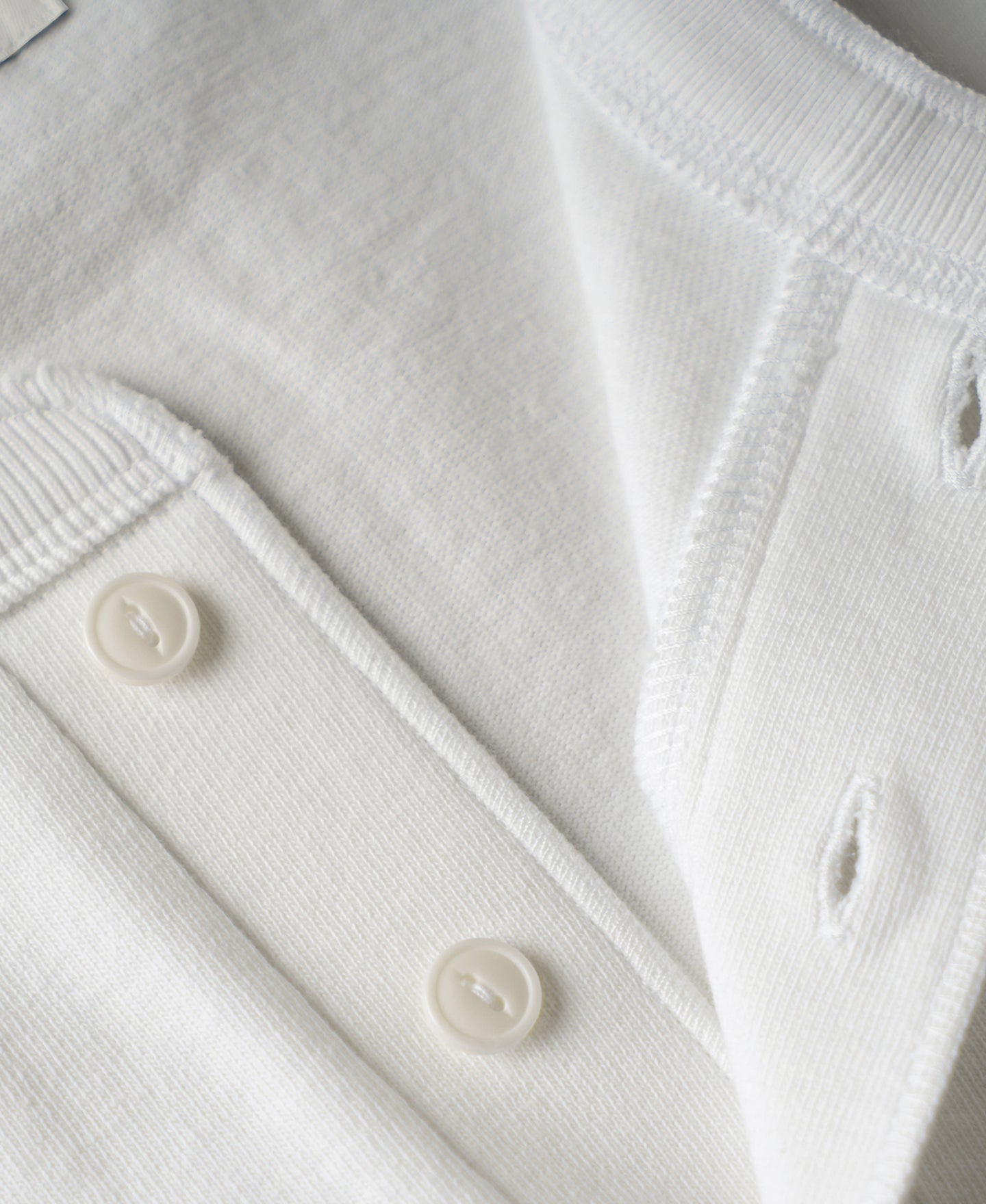 Heavyweight Cotton Tubular Short-Sleeve Henley Shirt