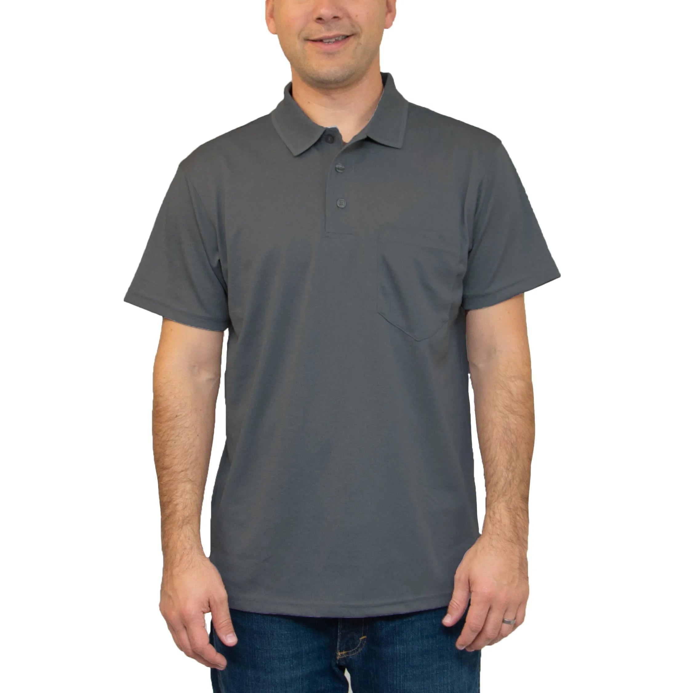 All American Clothing Co. - Aqua Dry Polo with Pocket