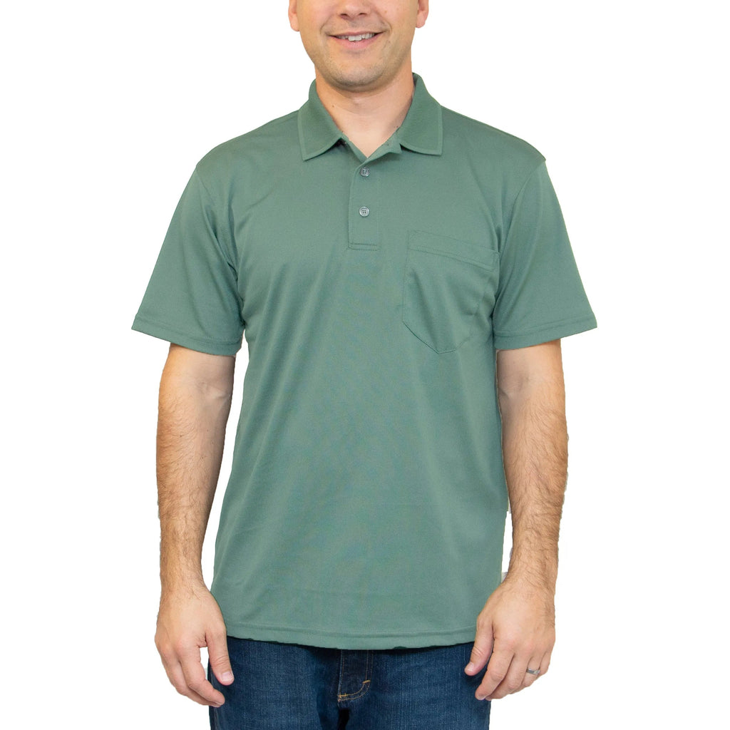 All American Clothing Co. - Aqua Dry Polo with Pocket