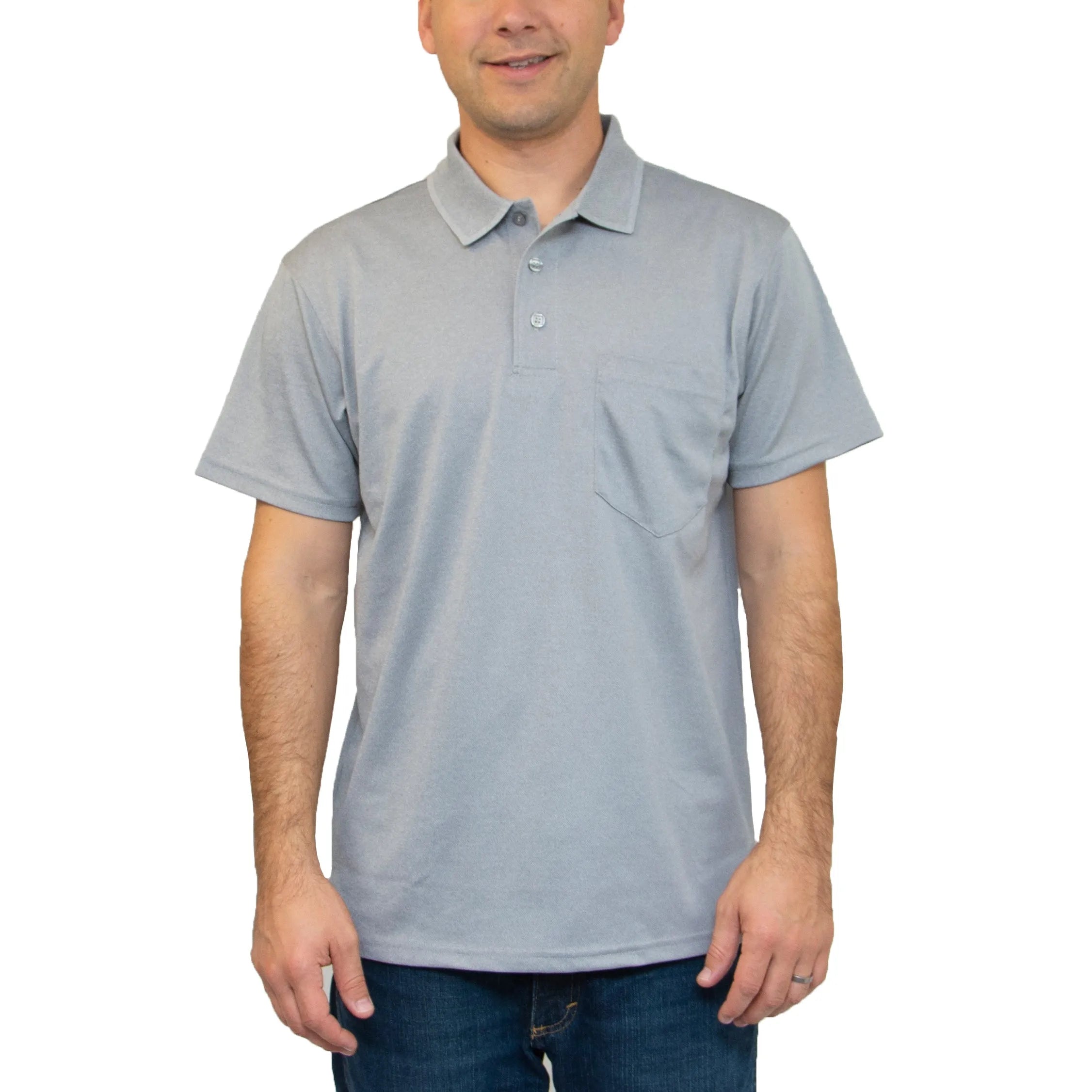 All American Clothing Co. - Aqua Dry Polo with Pocket