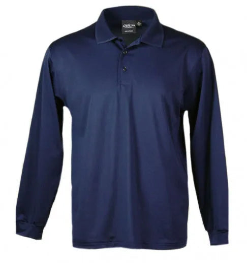Men’s Long-Sleeve Dry-Wicking Polo Shirt