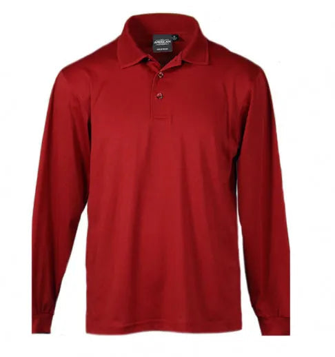 Men’s Long-Sleeve Dry-Wicking Polo Shirt