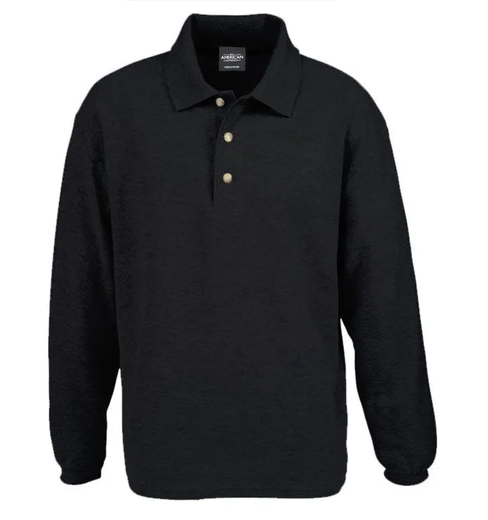 Men’s Cotton Stretch Long Sleeve Polo Shirt
