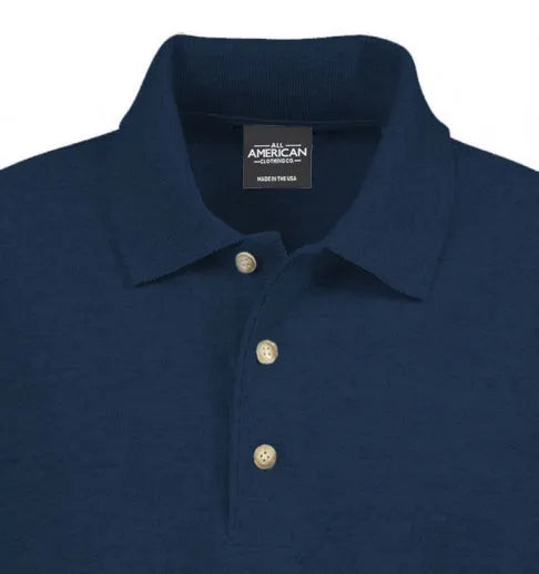 Men’s Long Sleeve Piqué Cotton Polo Shirt