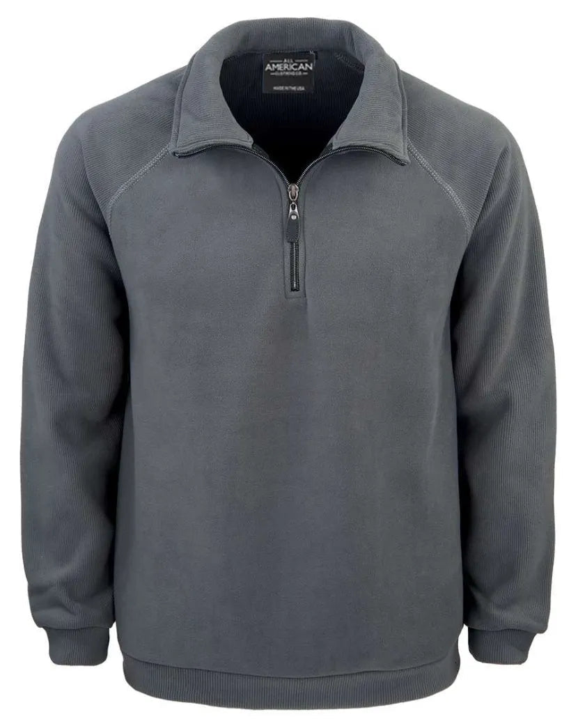 Men’s Corduroy Fleece Quarter-Zip Pullover