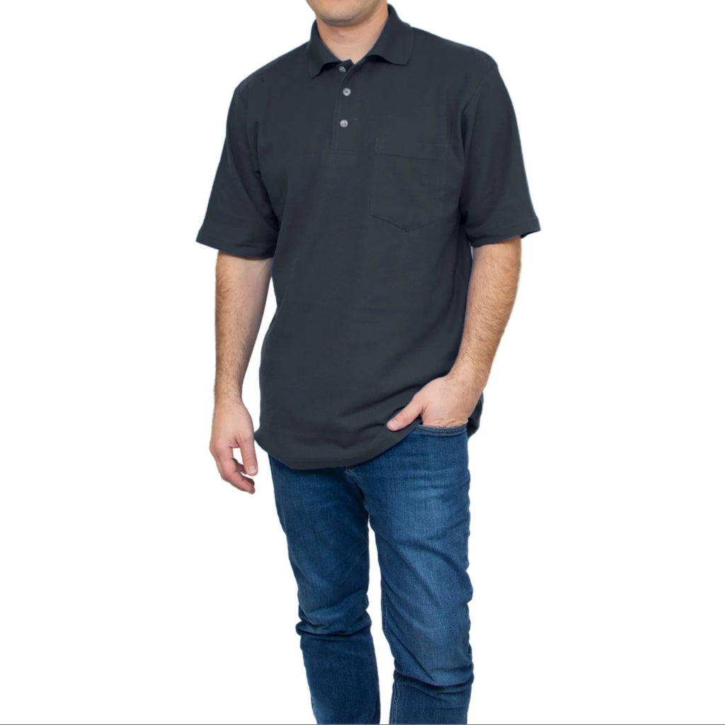 All American Clothing Pique Cotton Polo With Pocket