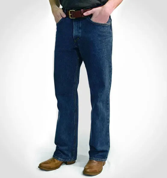 Discontinued Sizes - AA701D - Men's Boot Cut Jean with Gusset - Dark Stonewash