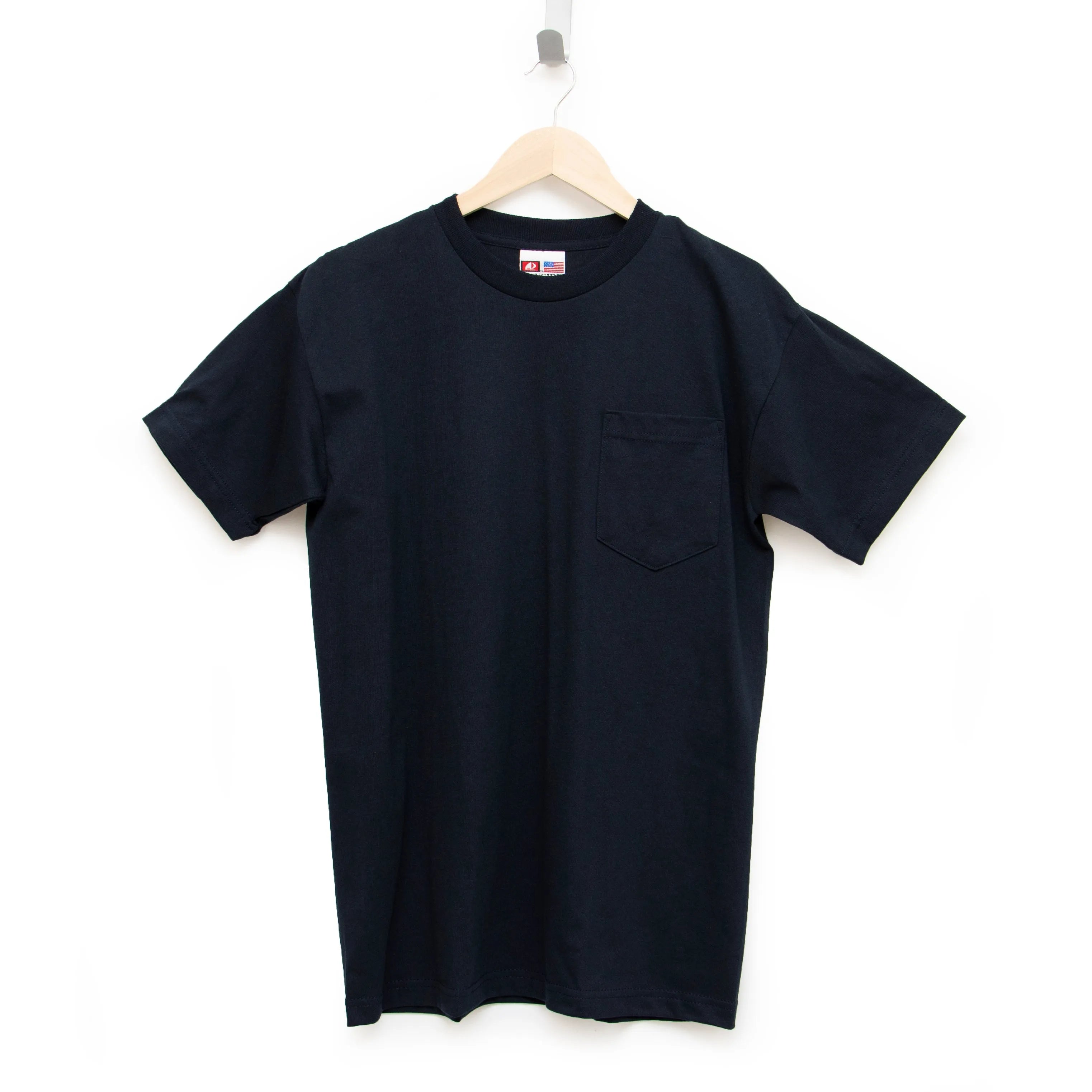 Heavyweight 100% Cotton T-Shirts with Pocket - Made in USA