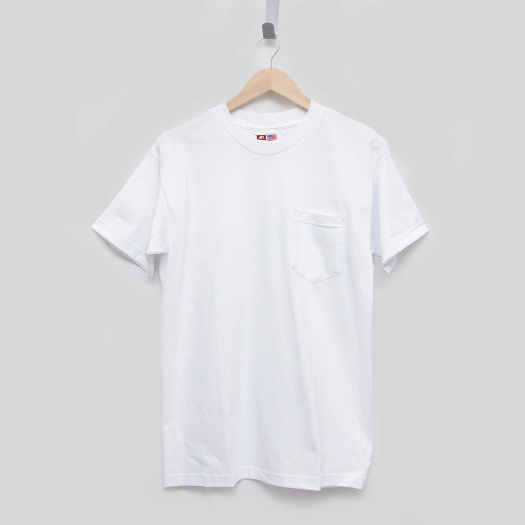 Heavyweight 100% Cotton T-Shirts with Pocket - Made in USA