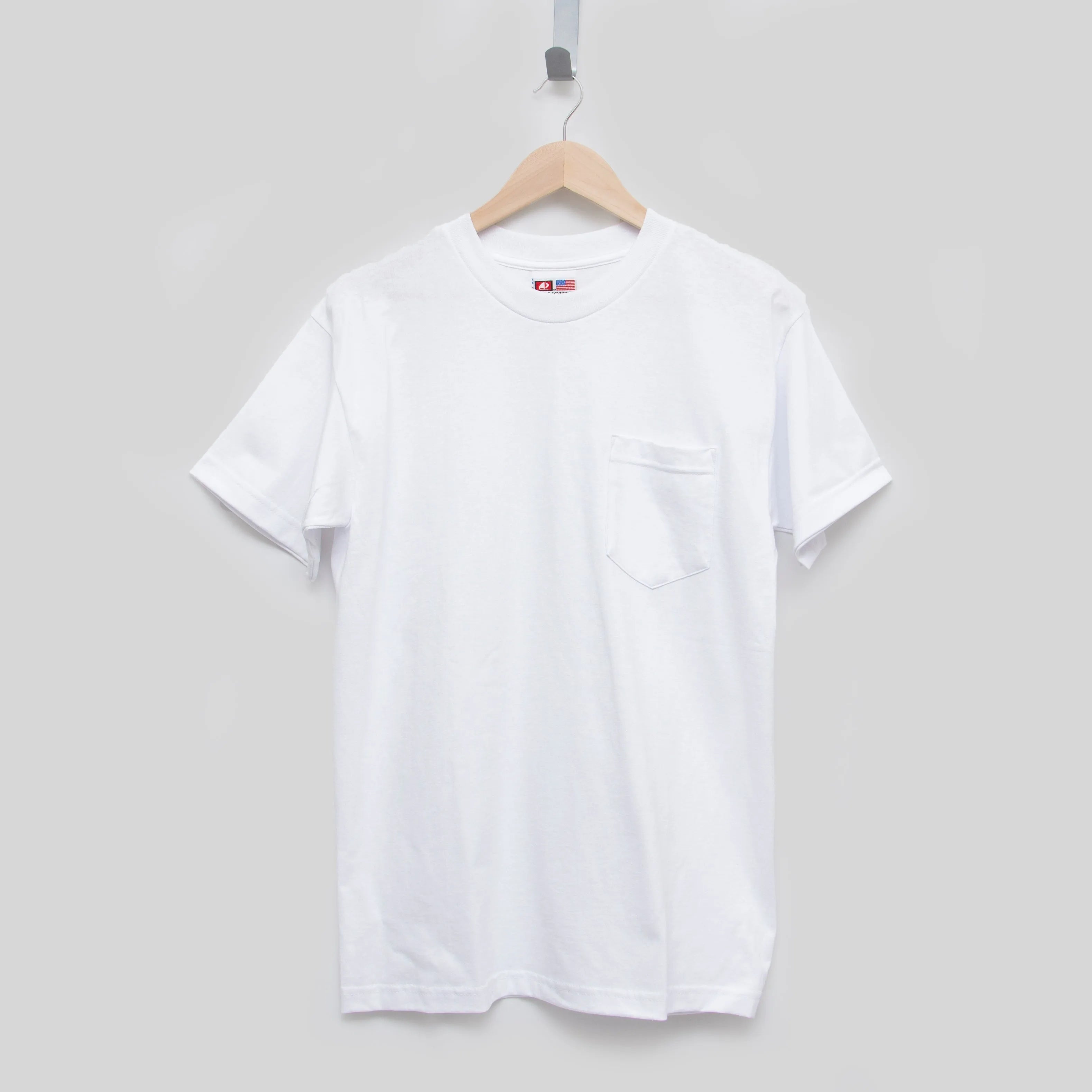 Heavyweight 100% Cotton T-Shirts with Pocket - Made in USA