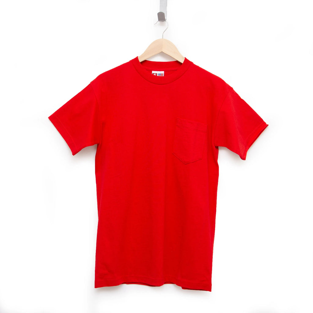 Heavyweight 100% Cotton T-Shirts with Pocket - Made in USA