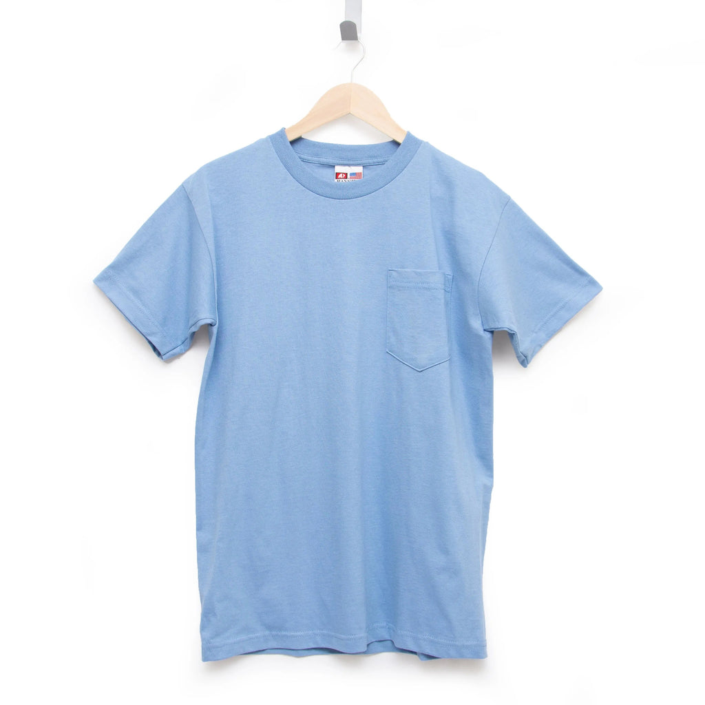 Heavyweight 100% Cotton T-Shirts with Pocket - Made in USA