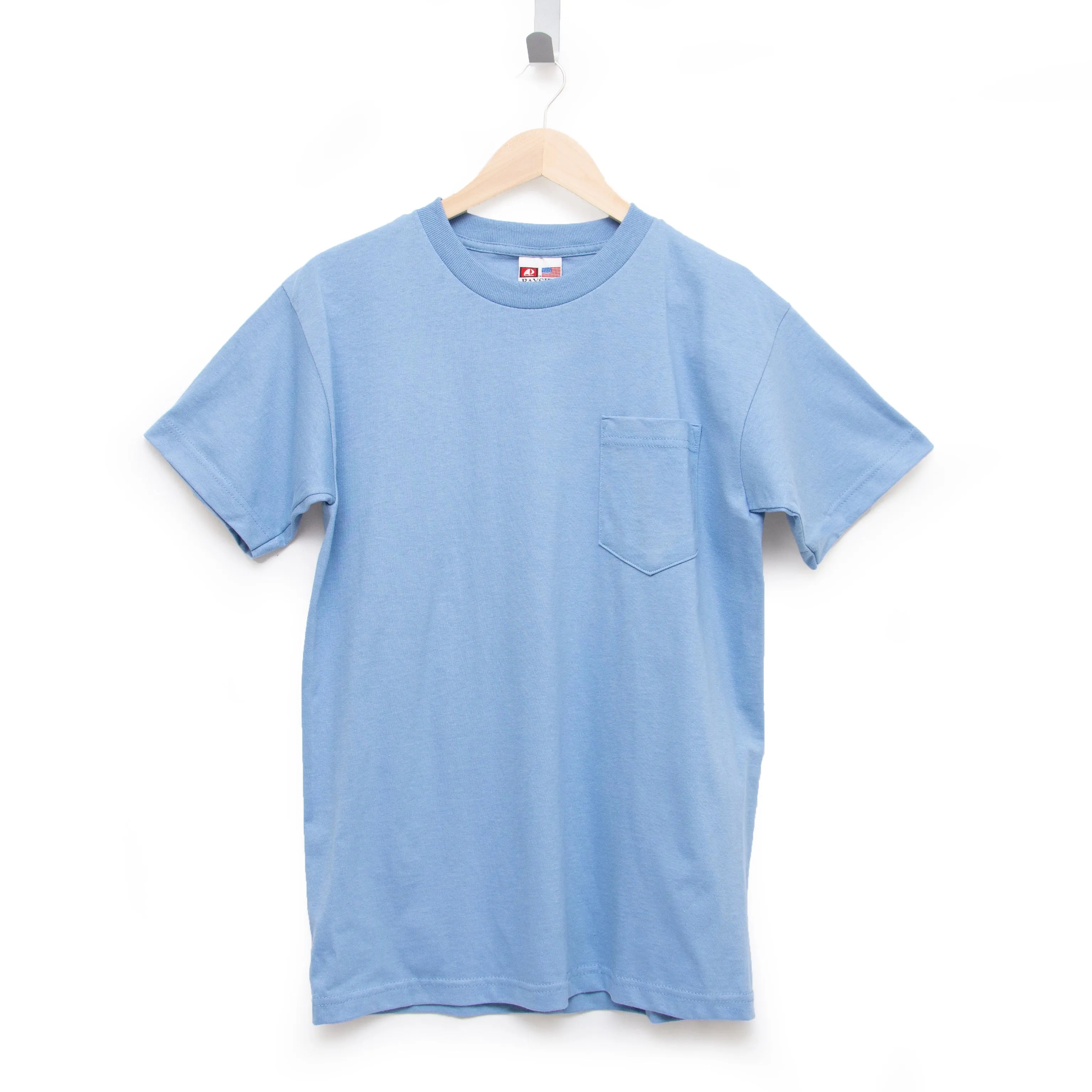 Heavyweight 100% Cotton T-Shirts with Pocket - Made in USA
