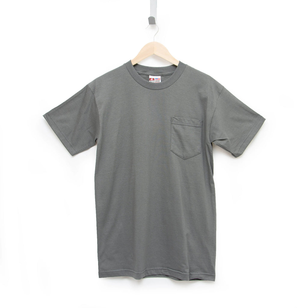 Heavyweight 100% Cotton T-Shirts with Pocket - Made in USA