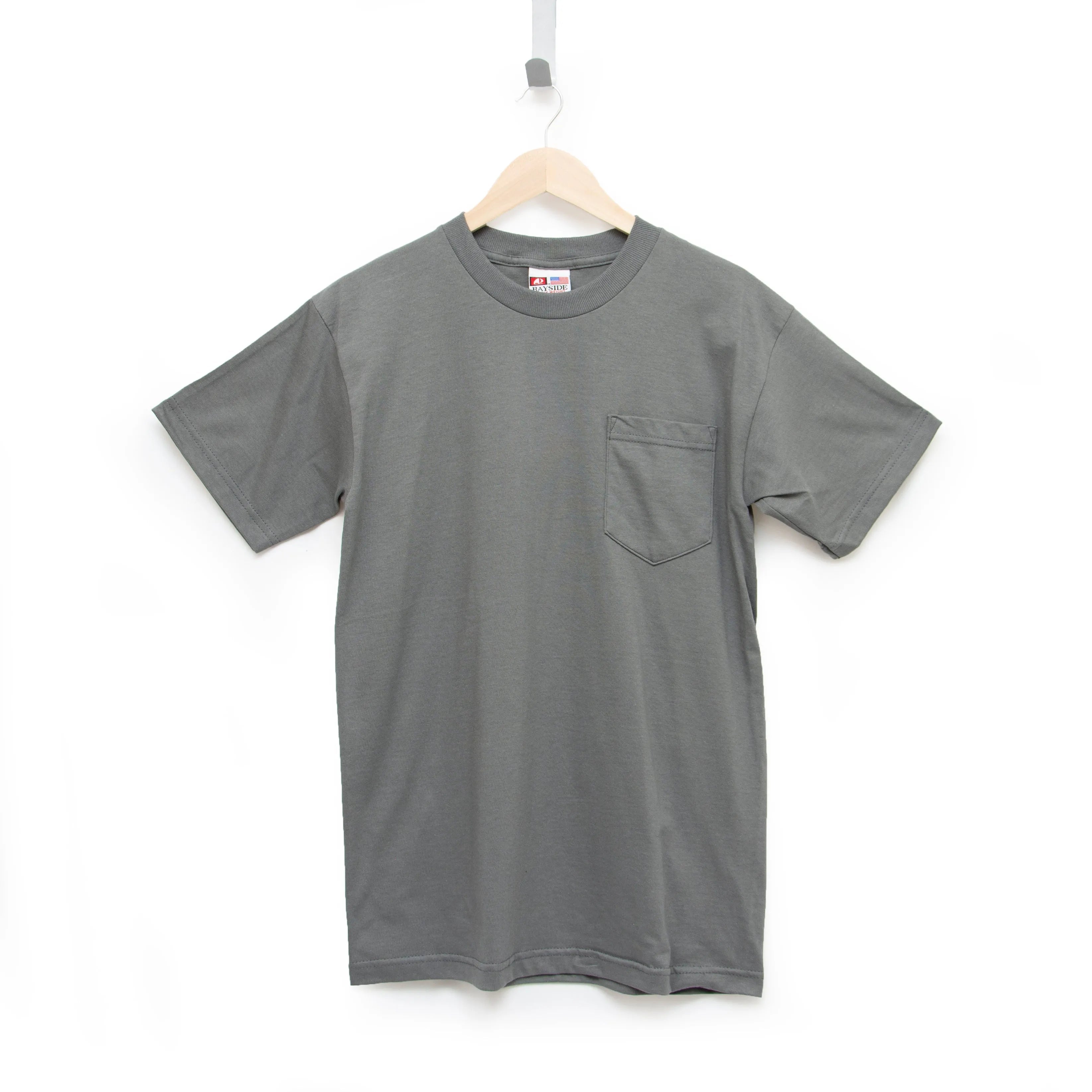 Heavyweight 100% Cotton T-Shirts with Pocket - Made in USA