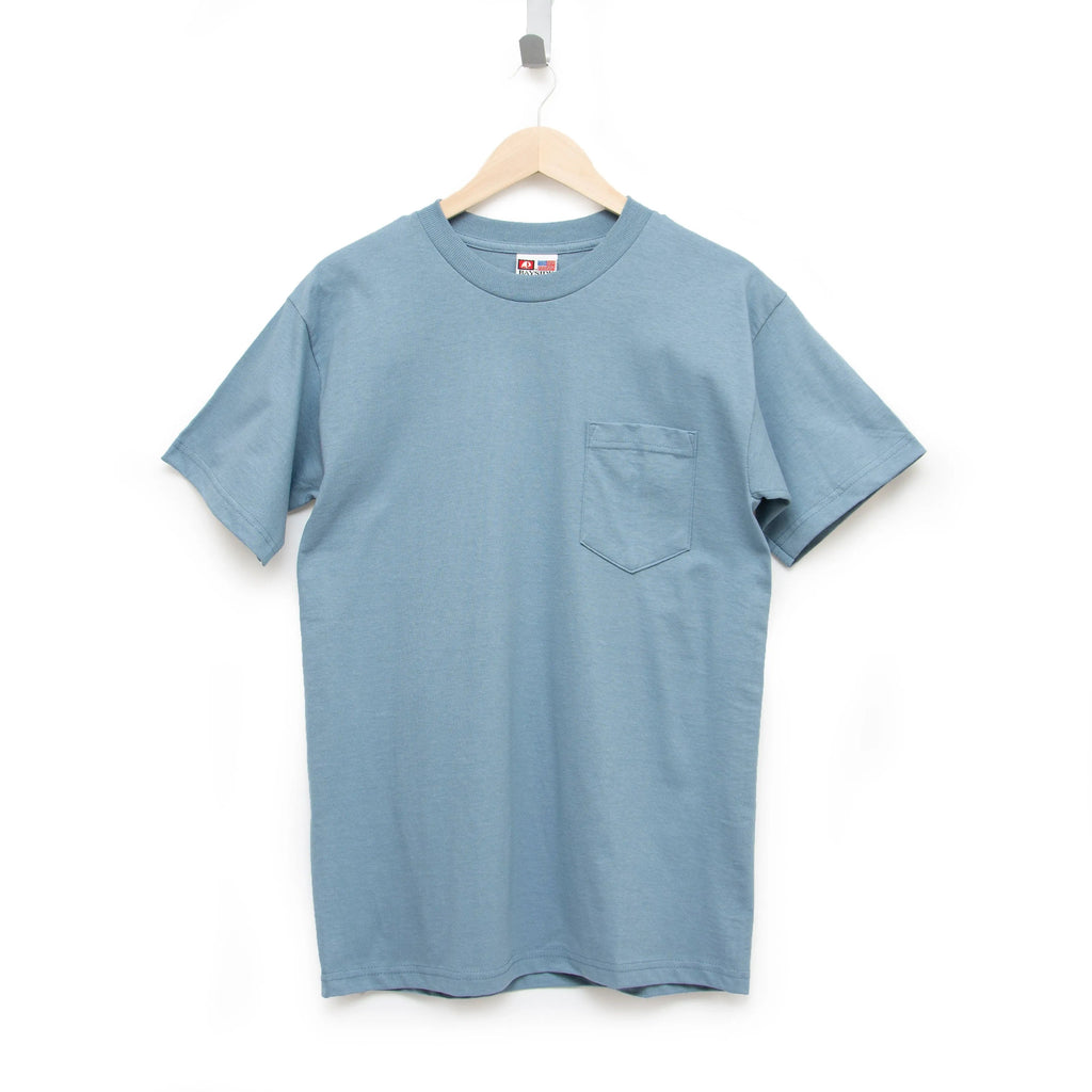 Heavyweight 100% Cotton T-Shirts with Pocket - Made in USA
