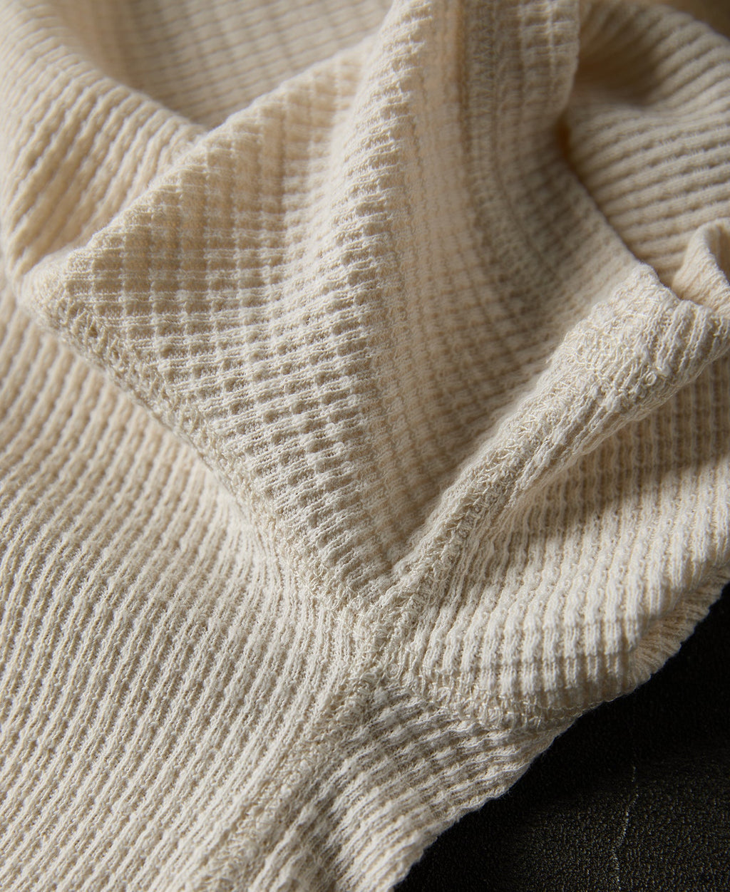 Honeycomb Waffle Knit Henley T-shirt