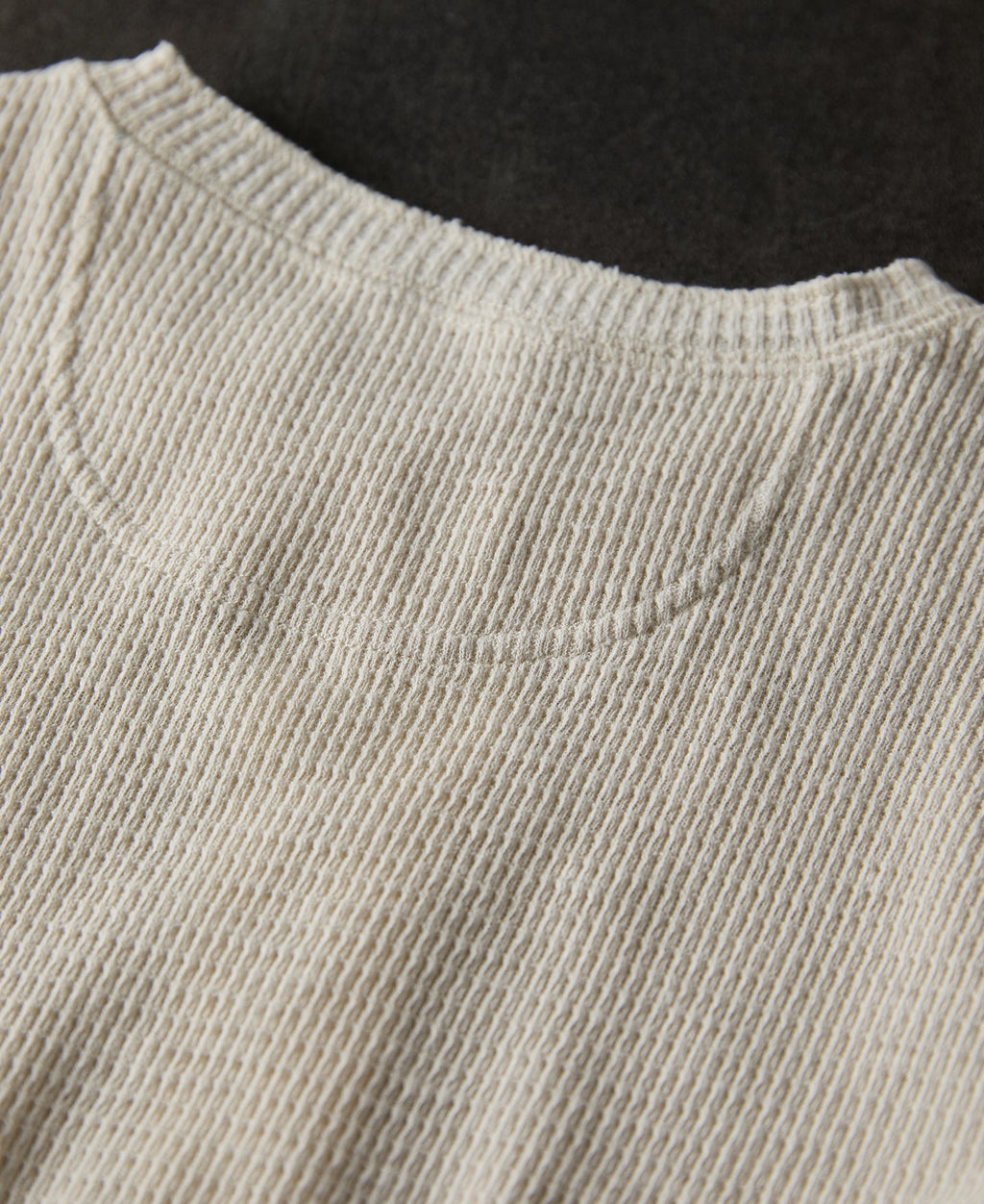 Honeycomb Waffle Knit Henley T-shirt