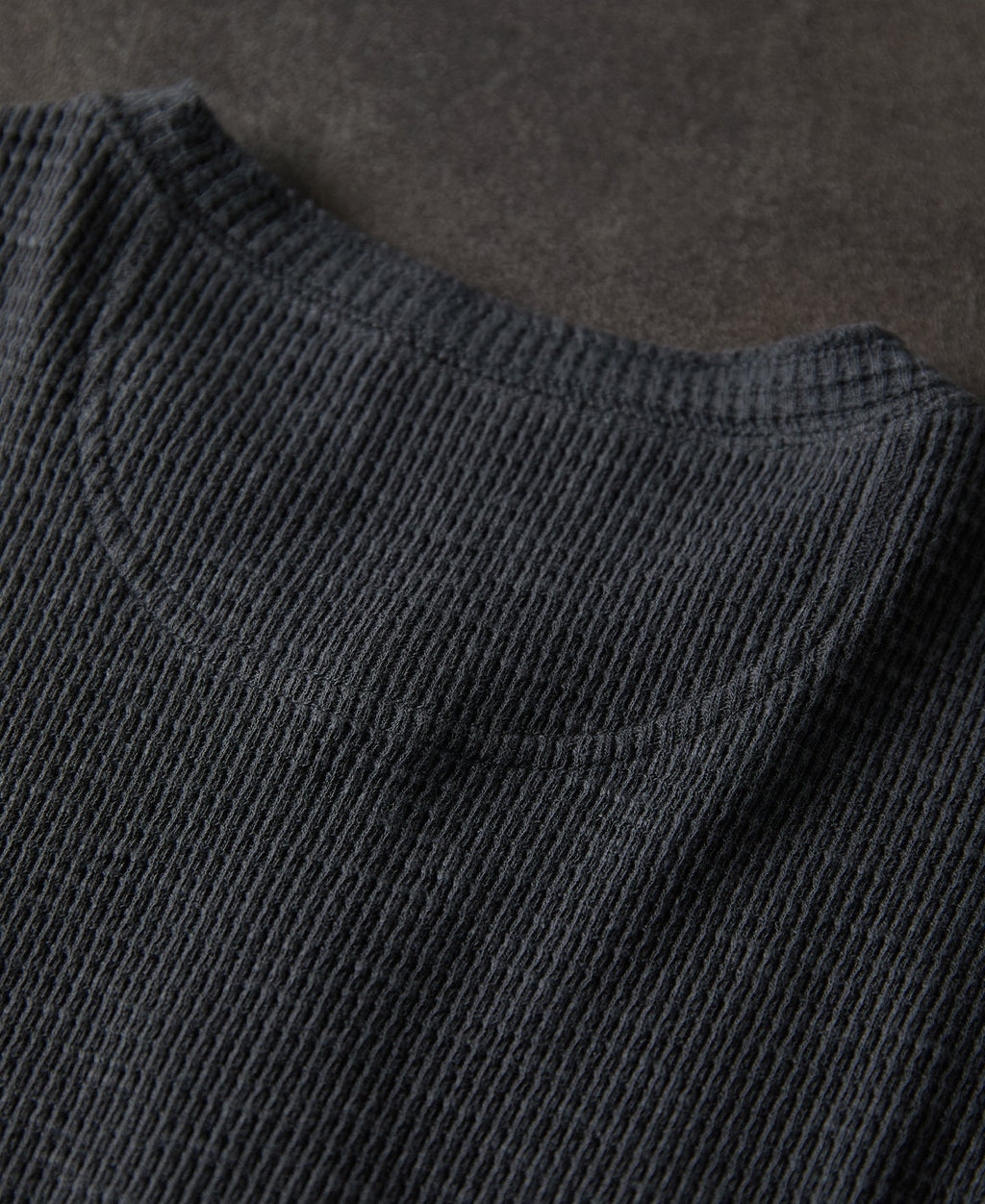 Honeycomb Waffle Knit Henley T-shirt