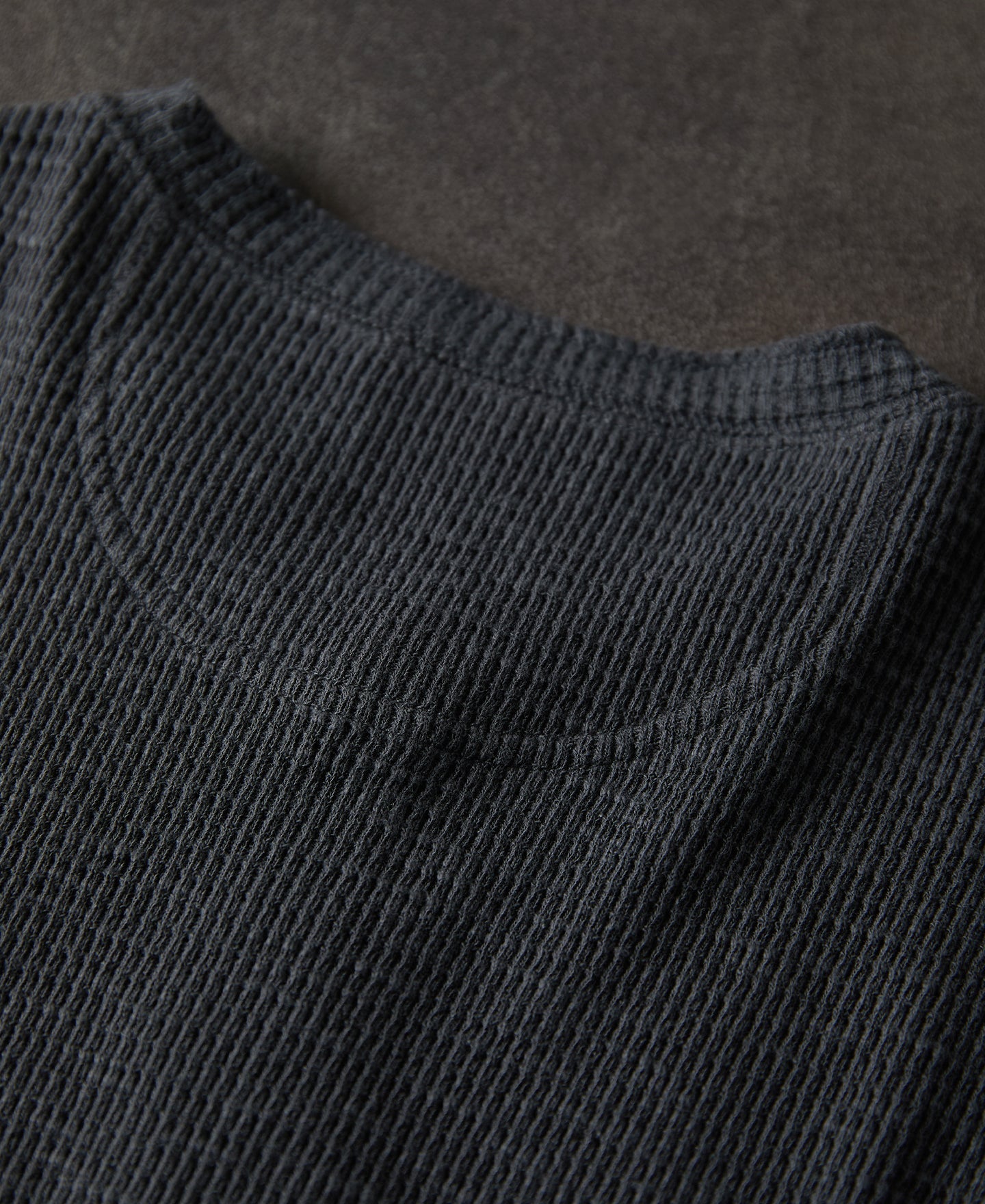 Honeycomb Waffle Knit Henley T-shirt