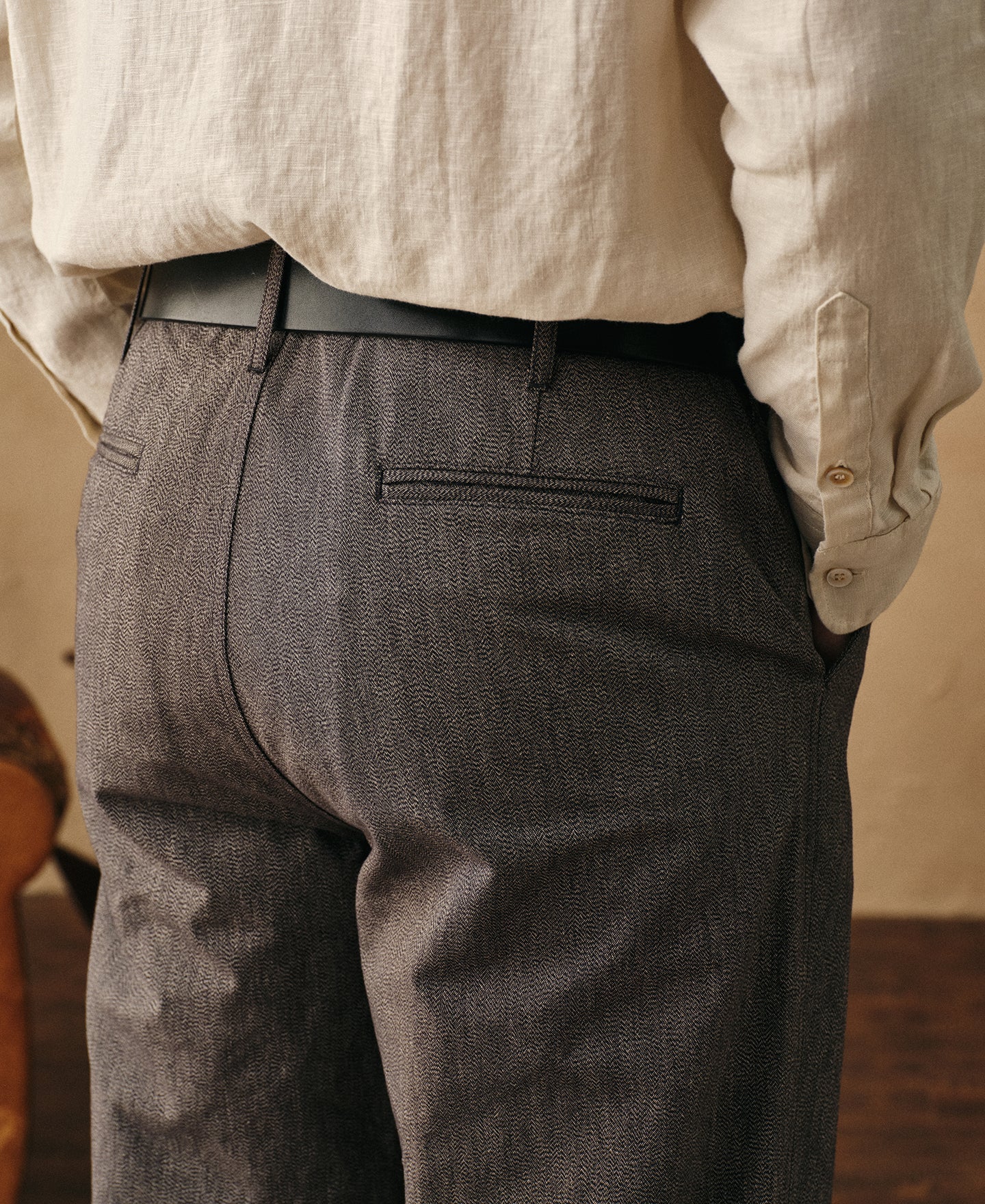 Black Chambray Work Pants