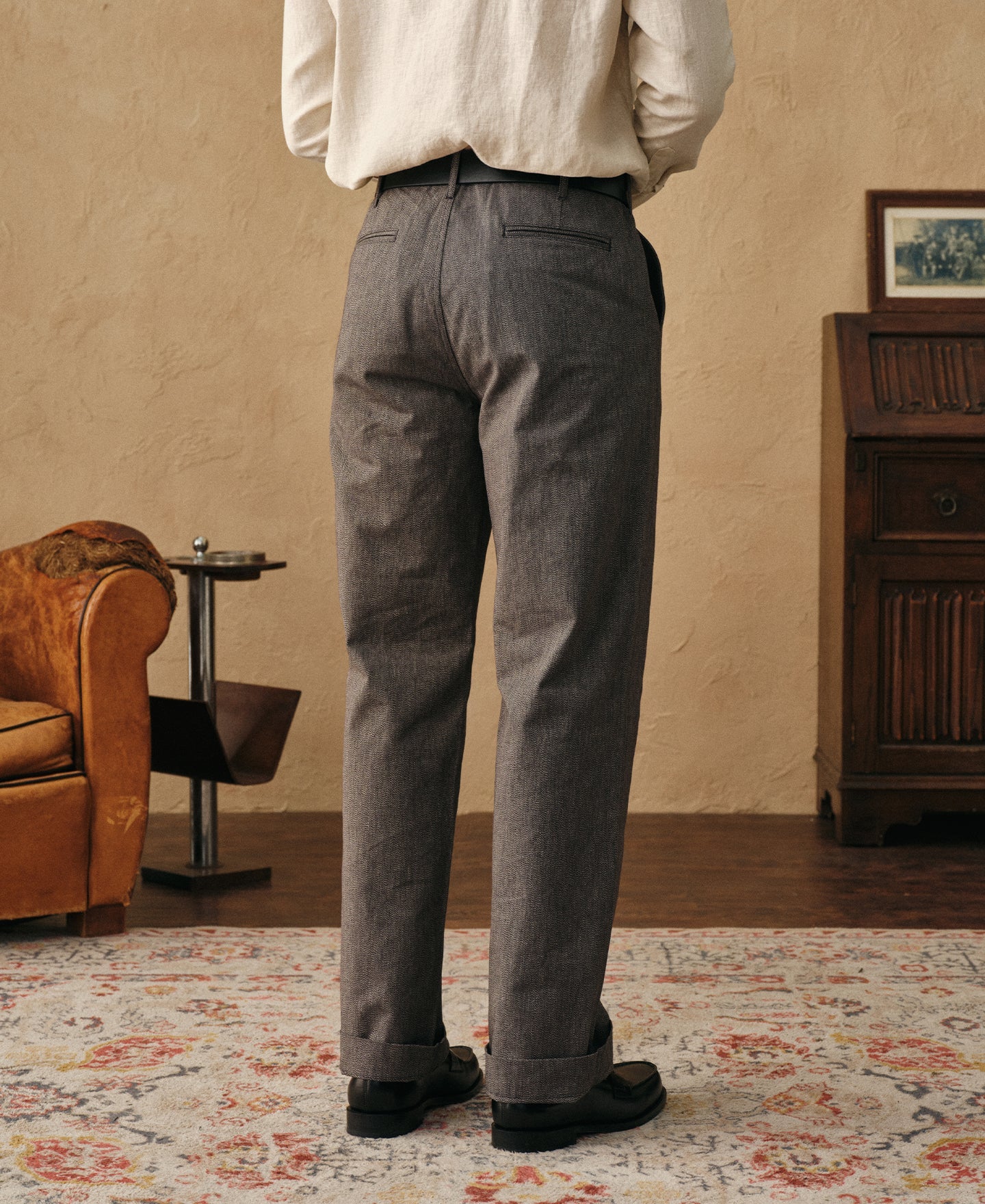 Black Chambray Work Pants