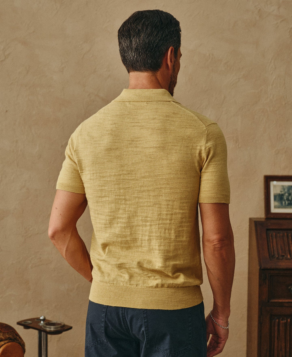Lightweight Slub Cotton Knit Polo