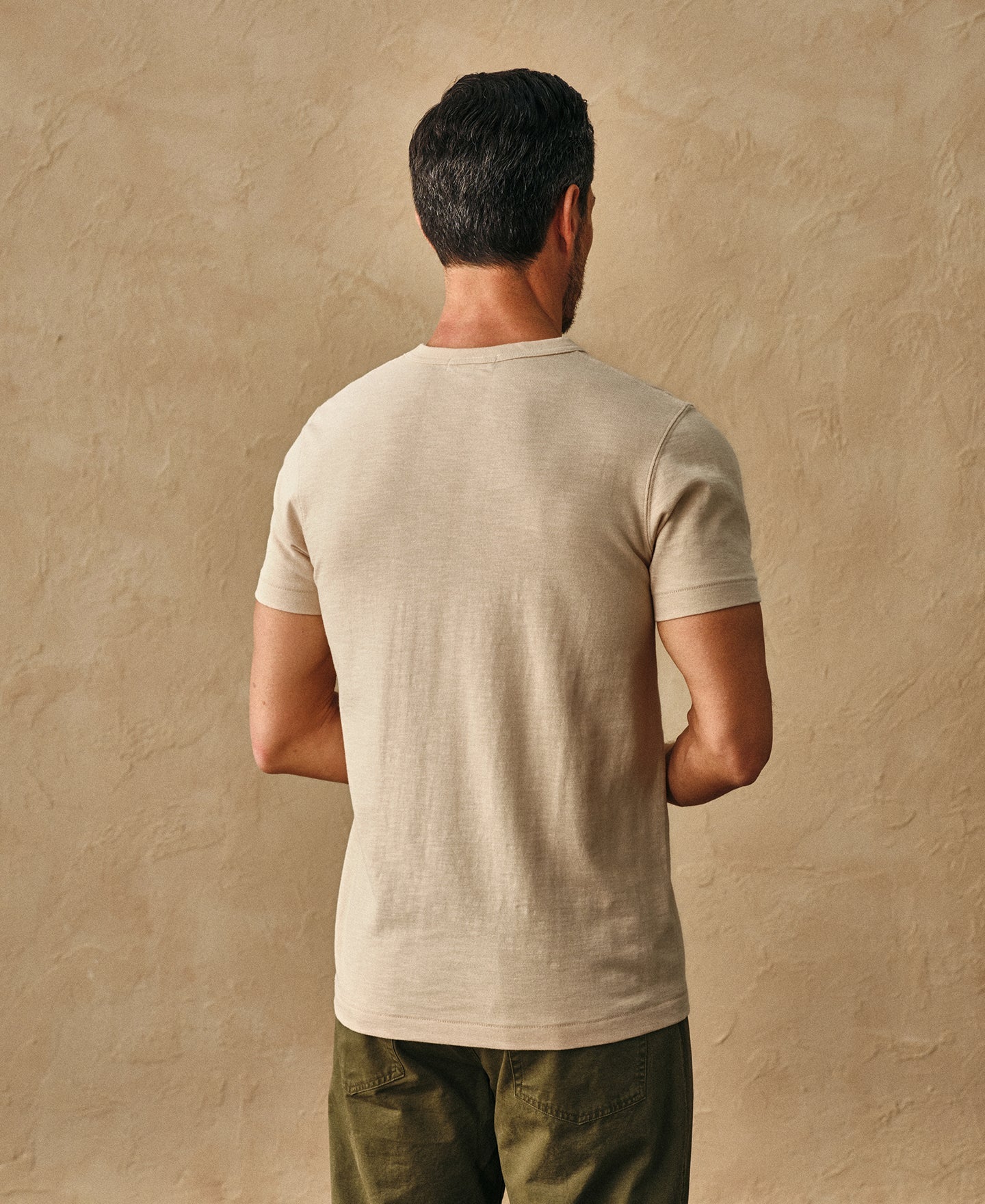 Classic Fit Loopwheel Slub Cotton Pocket T-Shirt