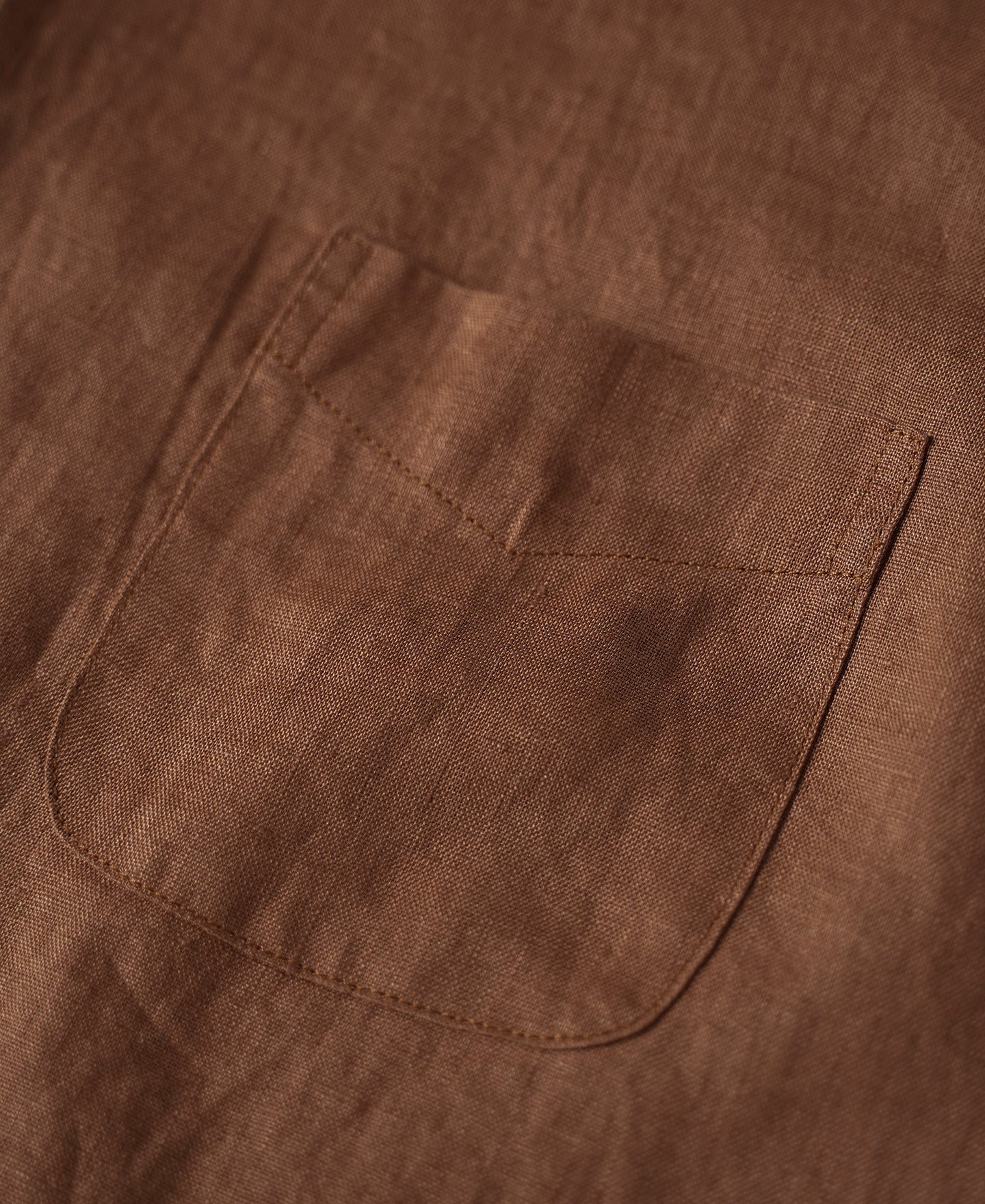 1950s Italian Collar Linen Short Sleeve Shirt