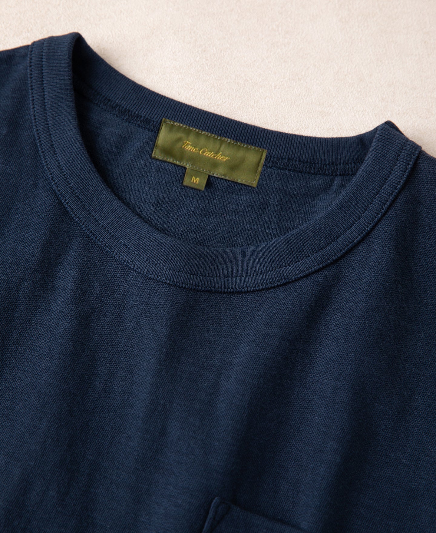 Classic Fit Loopwheel Slub Cotton Pocket T-Shirt