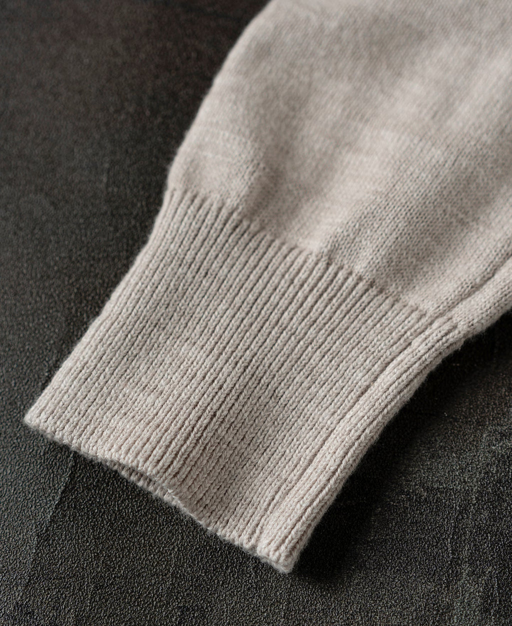 Slub Cotton Long Sleeve Knit Polo