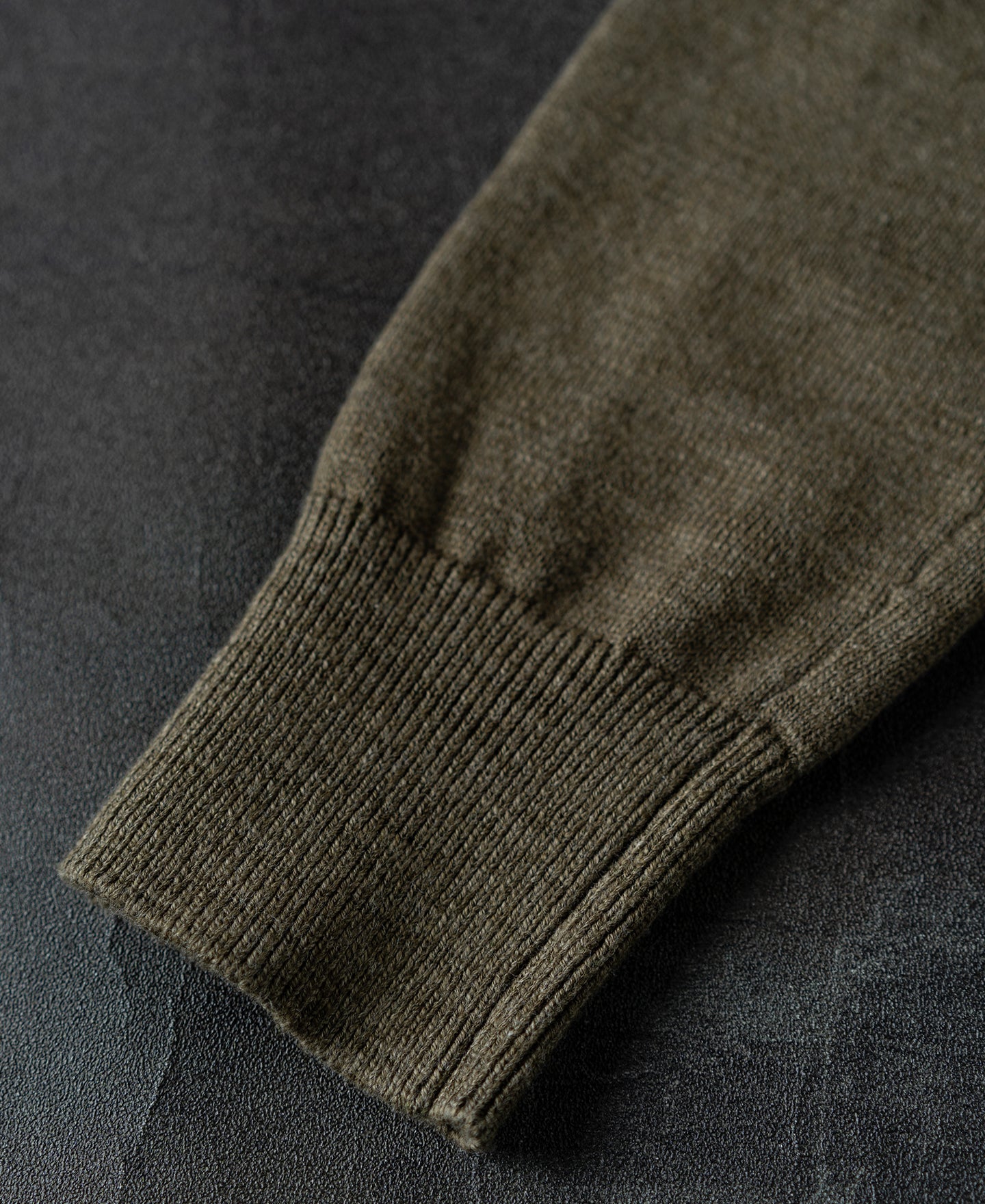 Slub Cotton Long Sleeve Knit Polo