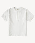 Heavyweight Cotton Tubular Short-Sleeve Henley Shirt