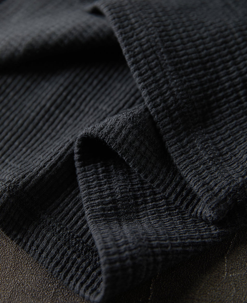 Honeycomb Waffle Knit Henley T-shirt