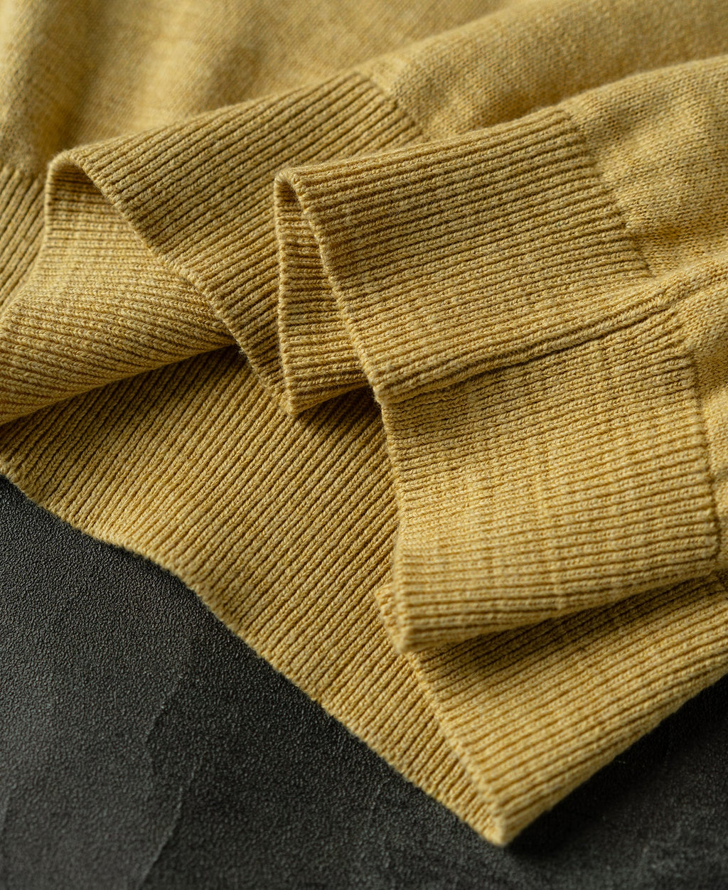 Slub Cotton Long Sleeve Knit Polo