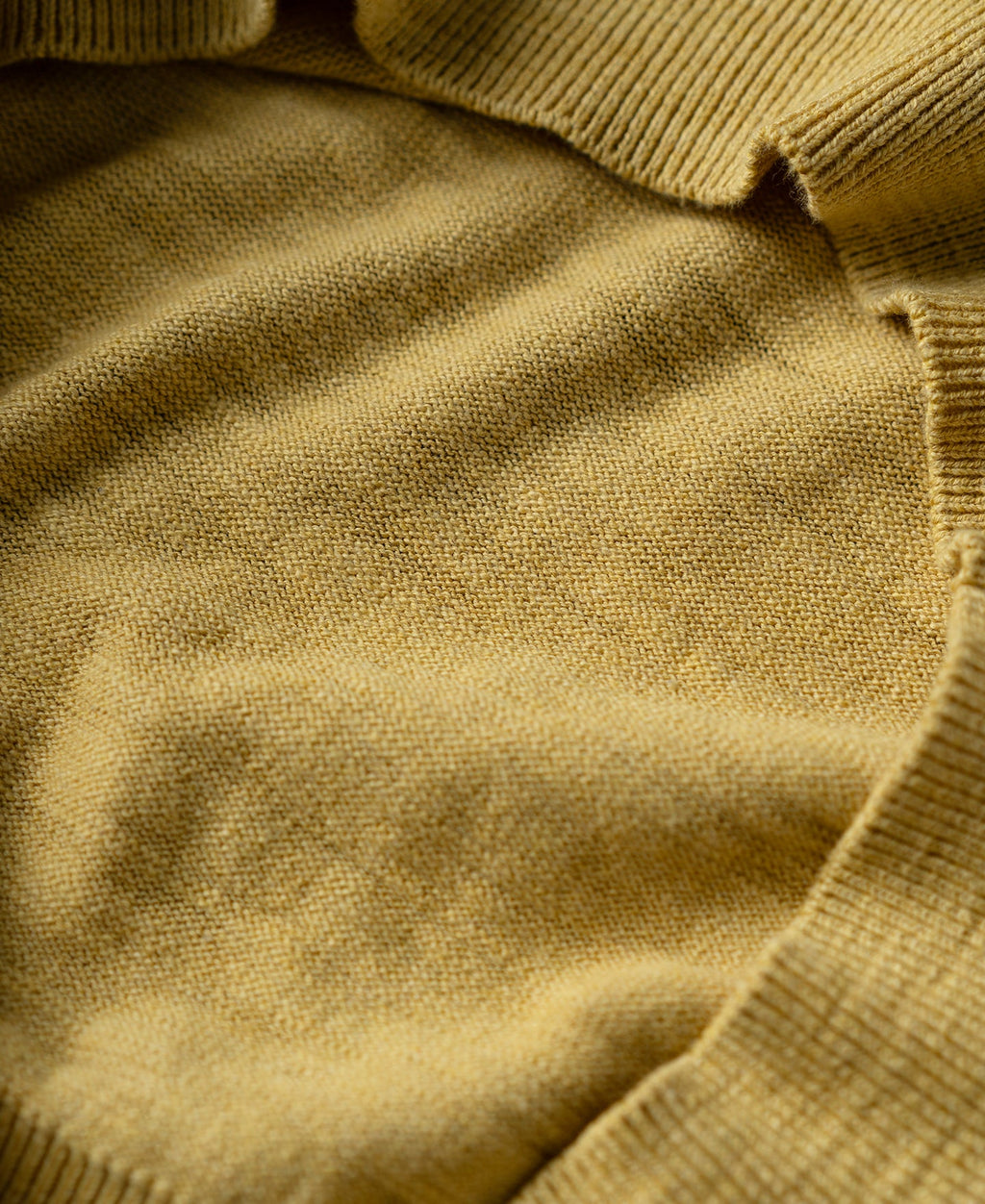 Slub Cotton Long Sleeve Knit Polo