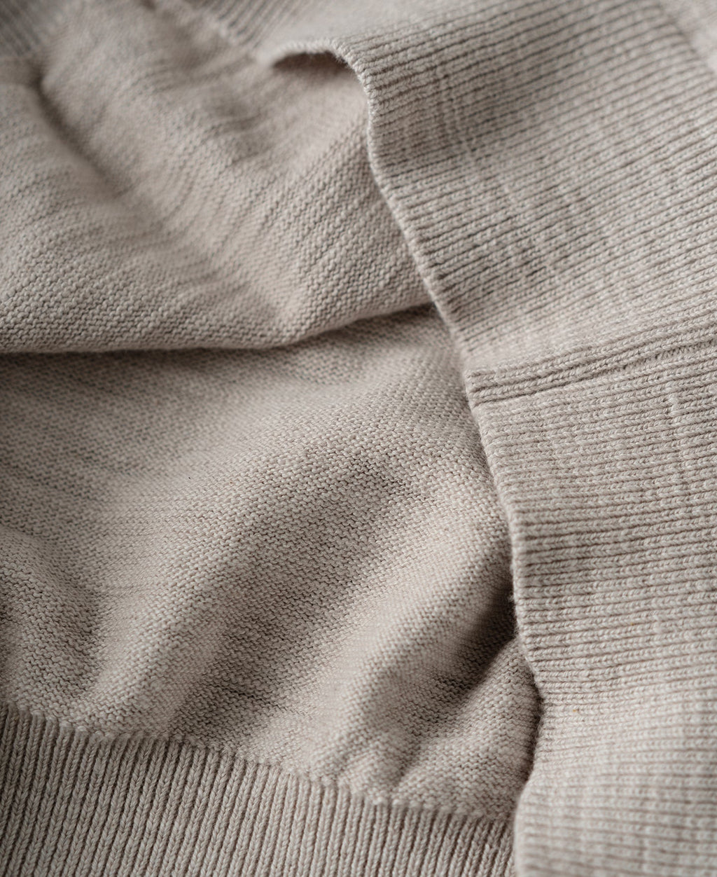 Slub Cotton Long Sleeve Knit Polo