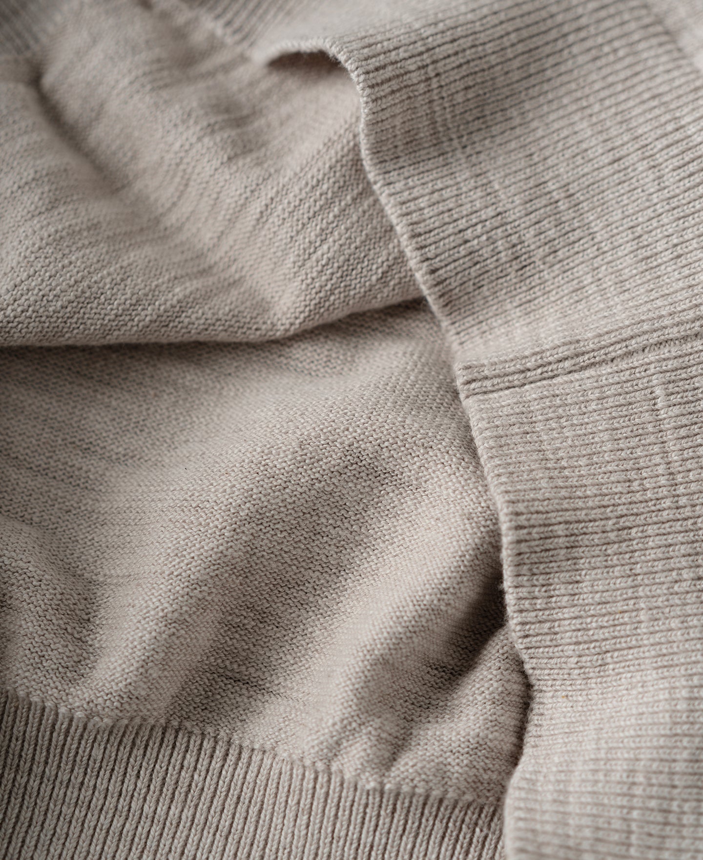Slub Cotton Long Sleeve Knit Polo