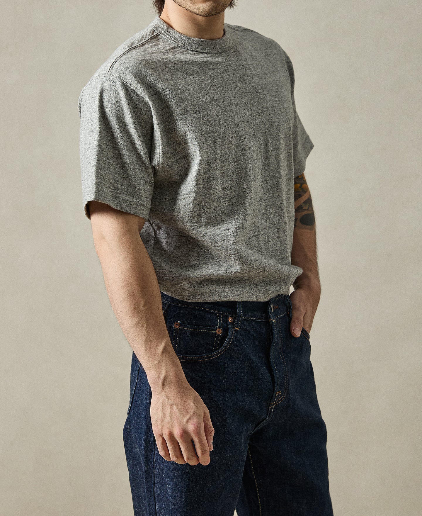 1990s Slub Cotton Jersey Boxy T-Shirt