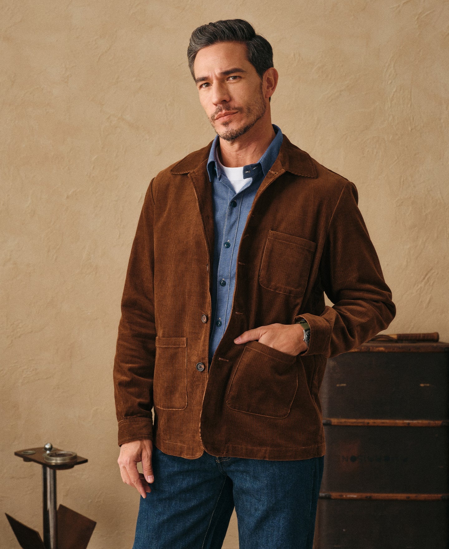 1940s French Corduroy Chore Coat