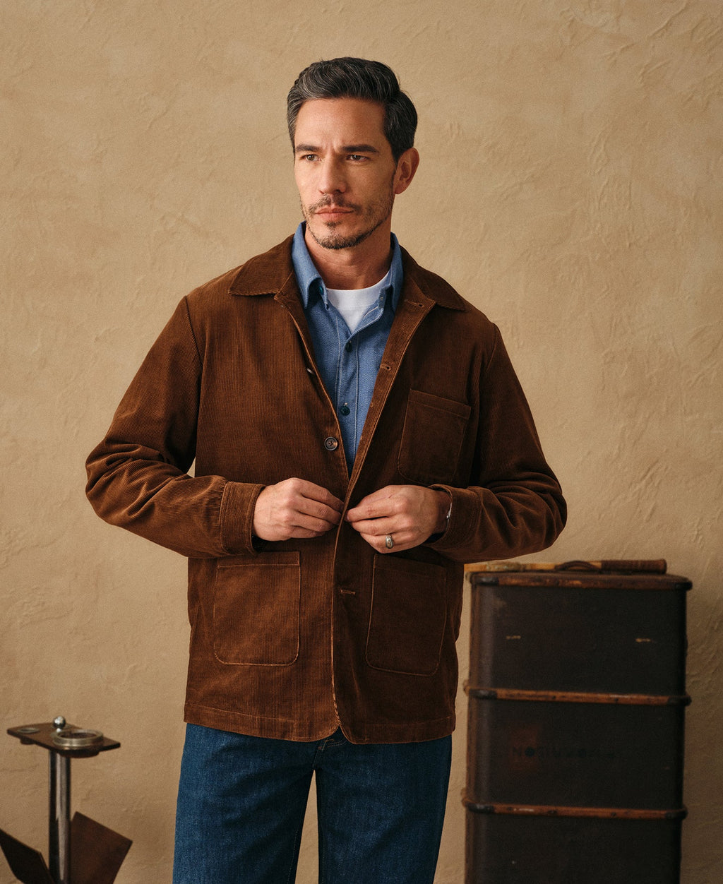 1940s French Corduroy Chore Coat