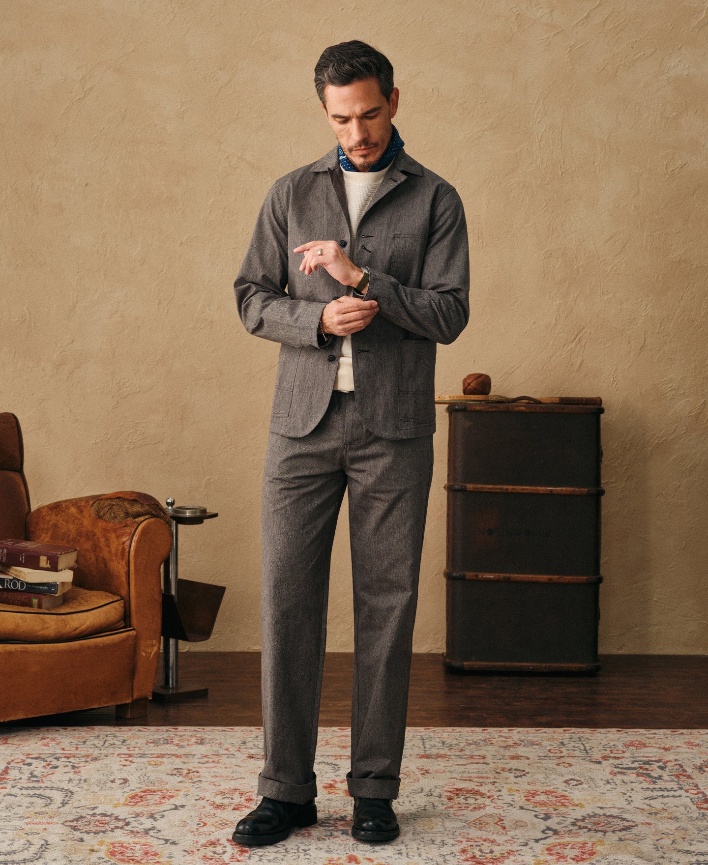 Black Chambray Work Jacket