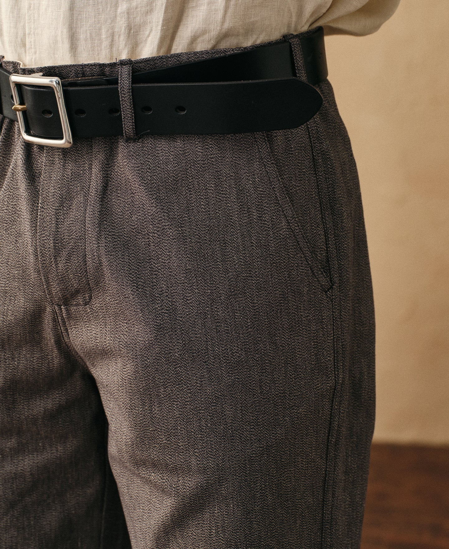 Black Chambray Work Pants
