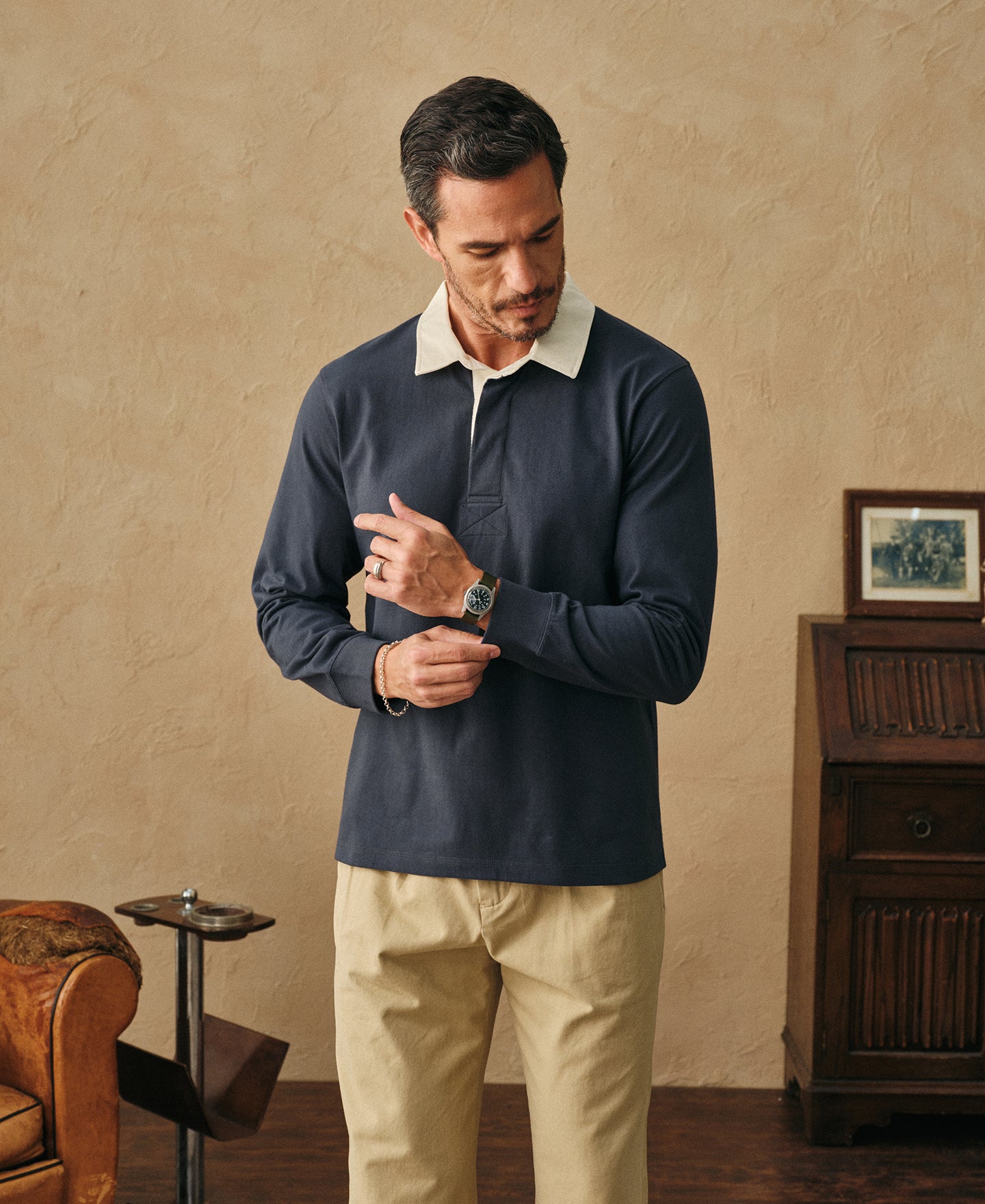 Classic Fit Jersey Tubular Rugby Shirt
