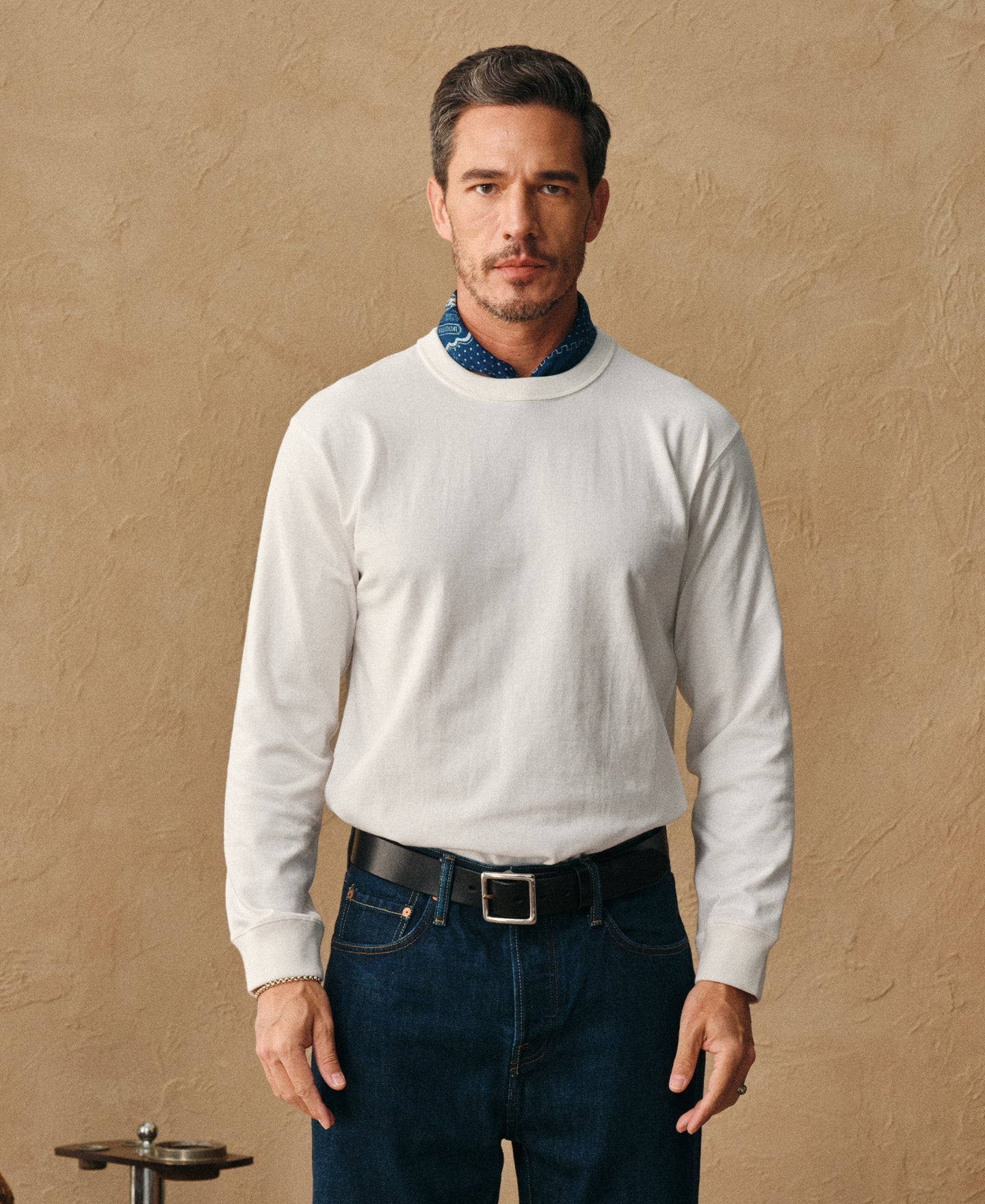 Loopwheel Long Sleeve Cotton T-Shirt