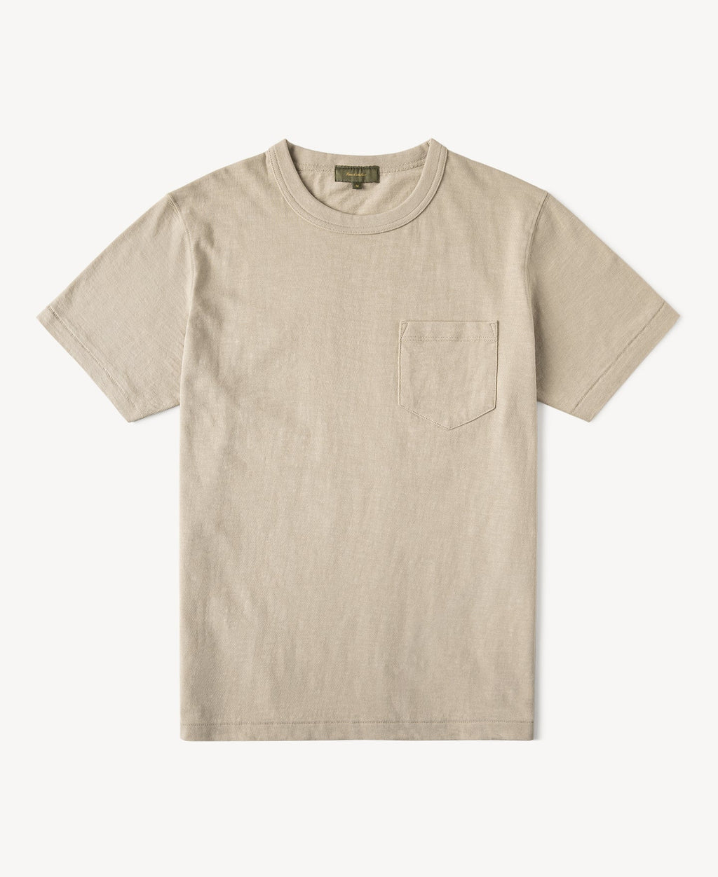 Classic Fit Loopwheel Slub Cotton Pocket T-Shirt