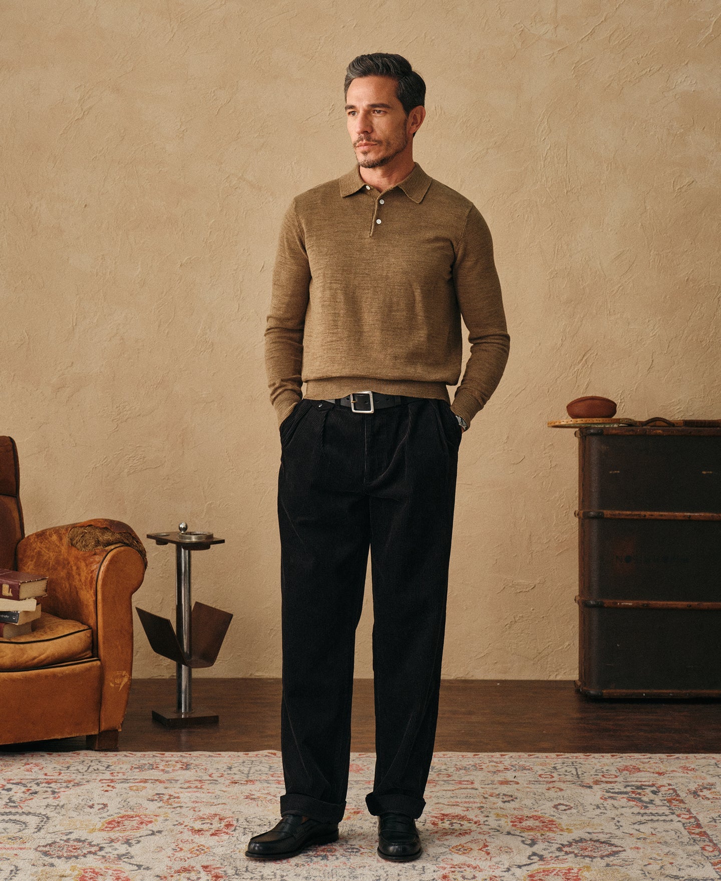 1960s Double Pleated Corduroy Trousers