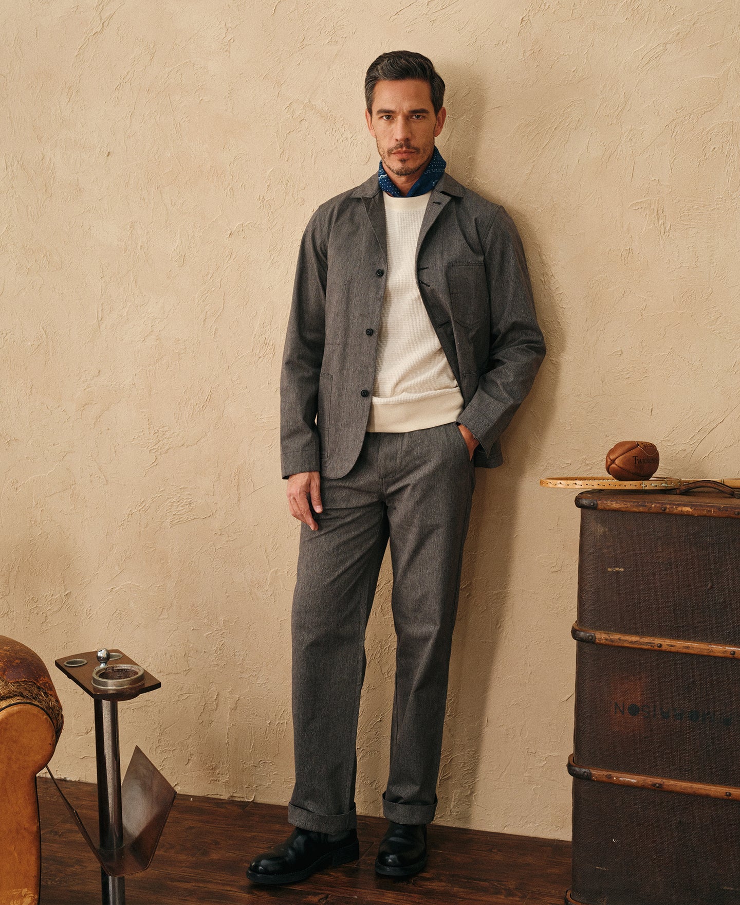 Black Chambray Work Jacket