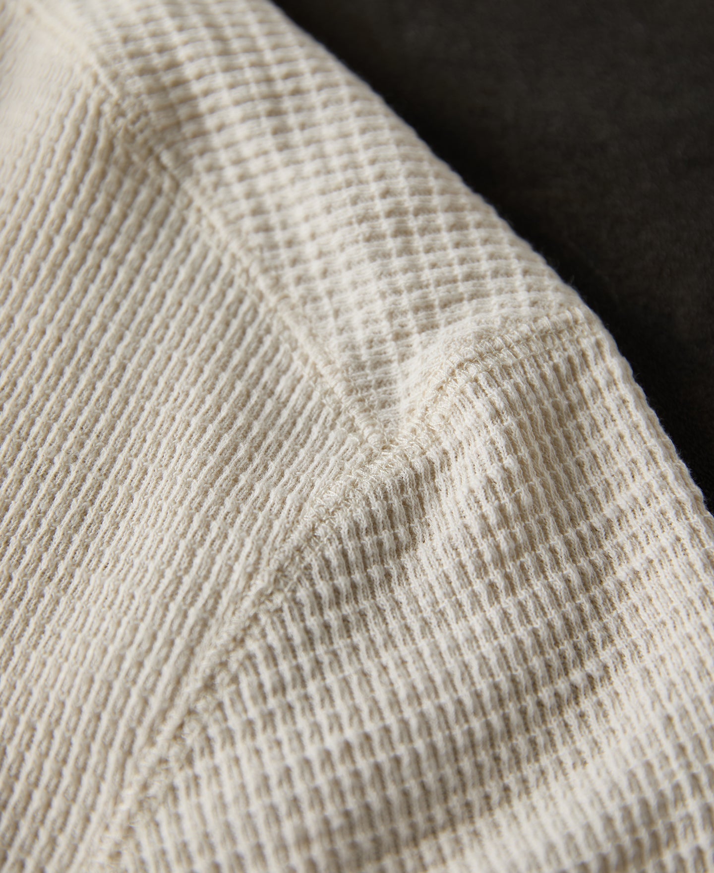 Honeycomb Waffle Knit Henley T-shirt