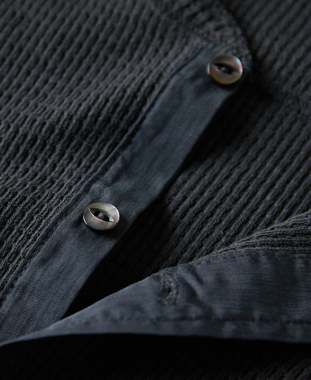Honeycomb Waffle Knit Henley T-shirt